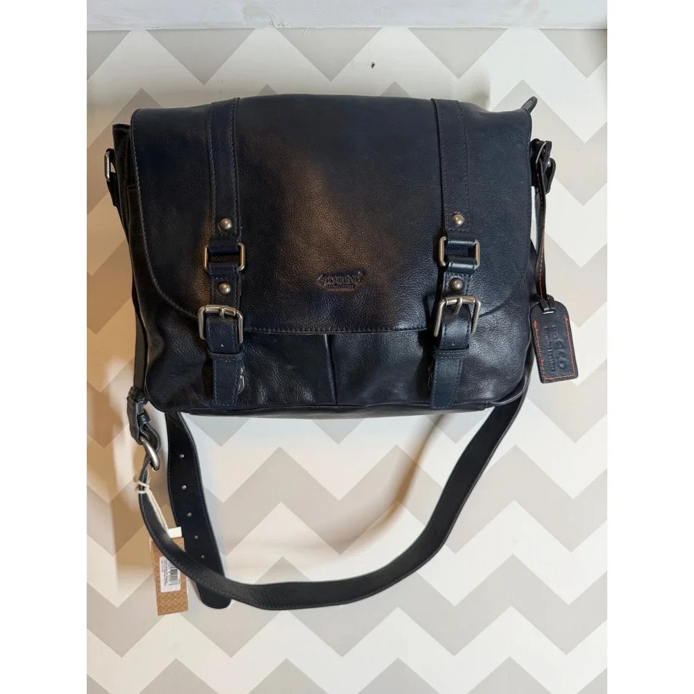 Old Trend Moonlight Messenger Bag Navy Blue Eco Leather Crossbody OT16515 NEW
